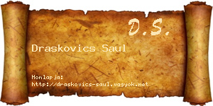Draskovics Saul névjegykártya